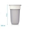 Vaso antiderrame 360° con tapa Step gris 300ml