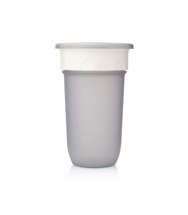 Vaso antiderrame 360° con tapa Step gris 300ml