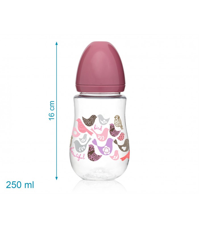 Set biberón, chupete y chupetero rosa Set biberón, chupete y chupetero rosa