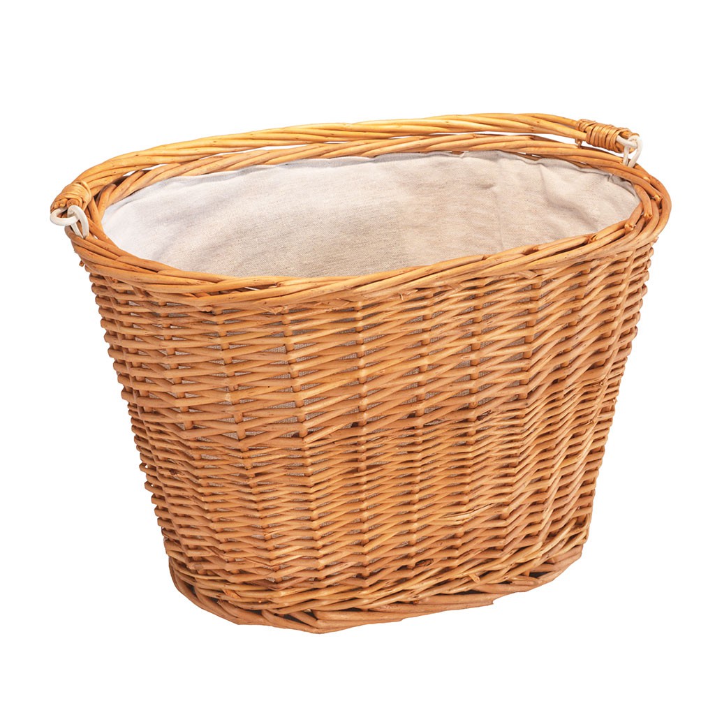 Cesta de mimbre para bicicleta de adultos