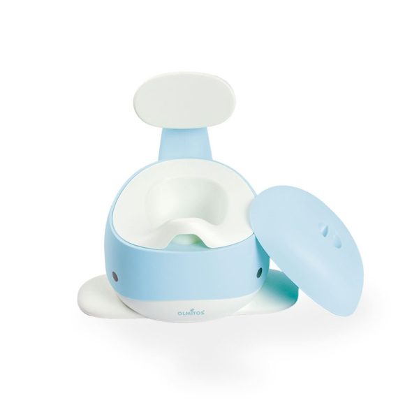 Orinal en forma de ballena Azul