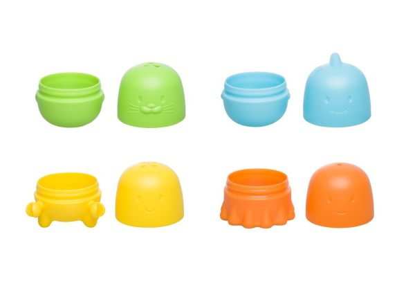 Set de 4 juguetes de baño desmontables y lavables Ubbi