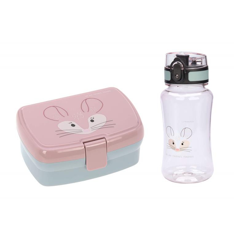Pack almuerzo botella y fiambrera chinchilla Lassig