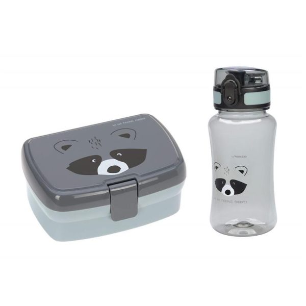 Pack almuerzo botella y fiambrera mapache Lassig
