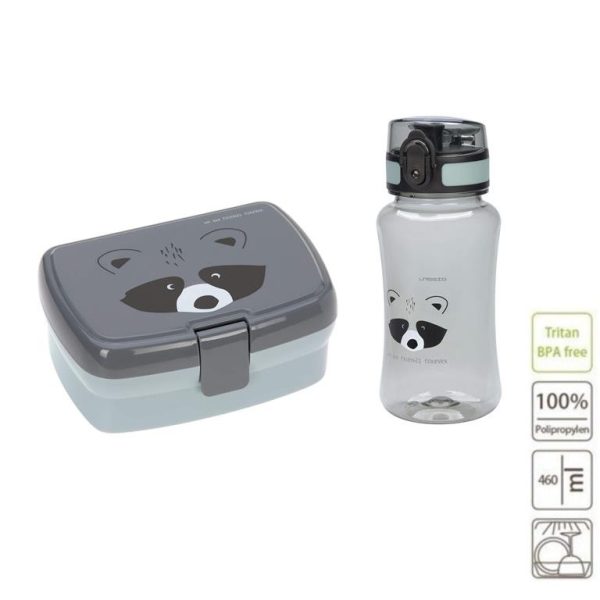 Pack almuerzo botella y fiambrera mapache Lassig