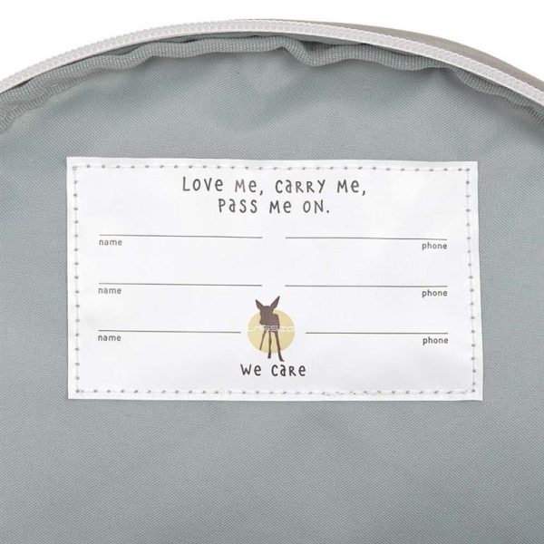 Mochila personalizable para guardería animales dino rosa Lassig