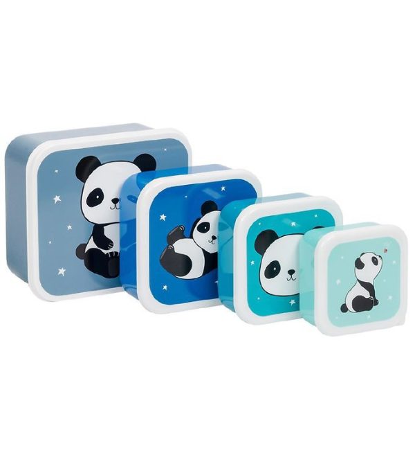 Pack de 4 tuppers Panda A Little Lovely Company
