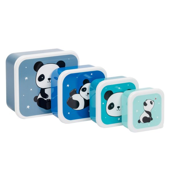 Pack de 4 tuppers Panda A Little Lovely Company