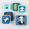 Pack de 4 tuppers Panda A Little Lovely Company