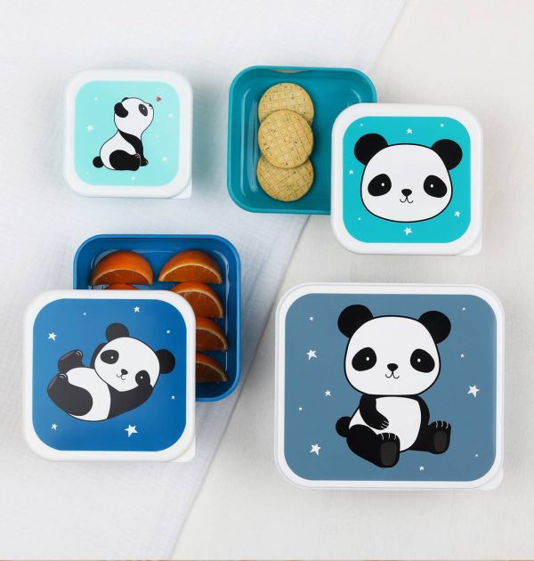 Pack de 4 tuppers Panda A Little Lovely Company