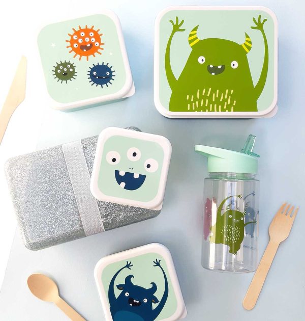 Pack de 4 tuppers Monstruo A Little Lovely Company