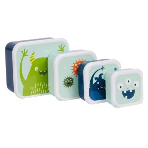 Pack de 4 tuppers Monstruo A Little Lovely Company