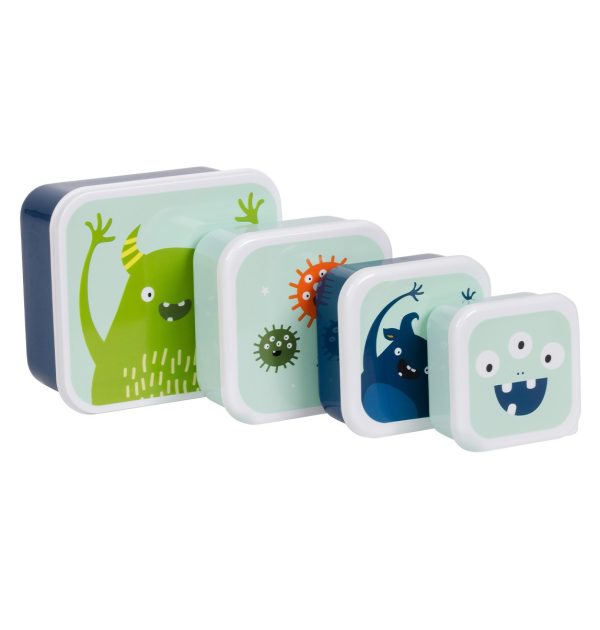 Pack de 4 tuppers Monstruo A Little Lovely Company