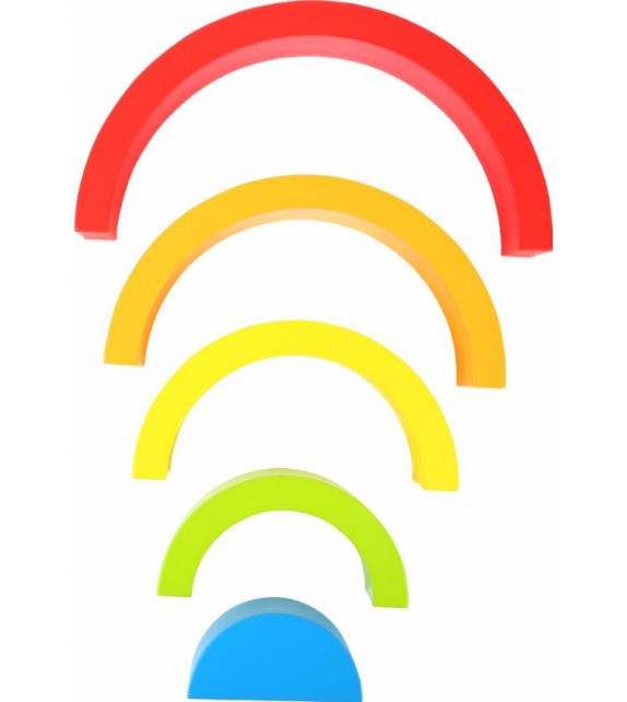 Arco iris Waldorf mini de madera