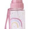 Botella con pajita y colgador rainbow Saro