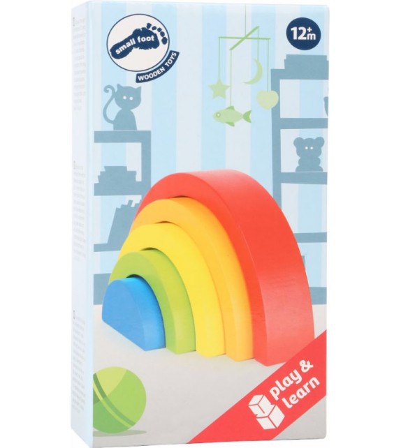 Arco iris Waldorf mini de madera