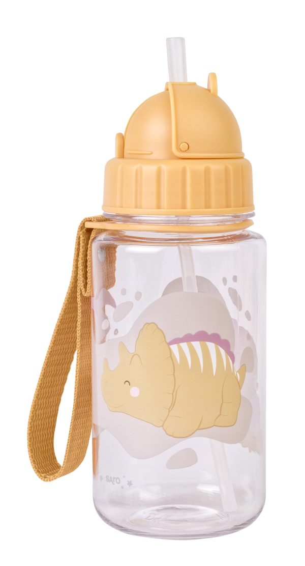 Botella con pajita y colgador happy dinos Saro