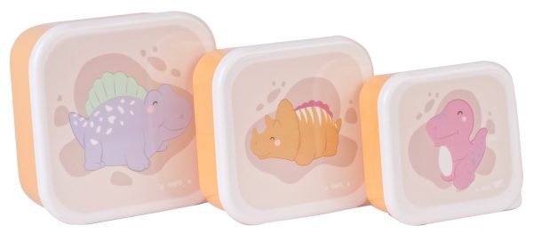 Set de 3 cajitas de almuerzo happy dinos Saro