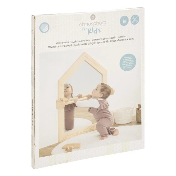 Espejo Montessori con barra 70 x 90 cm