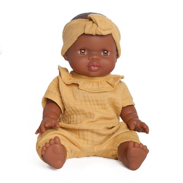 Muñeca Bobble verde mostaza