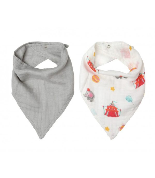 Pack de 2 bandanas secababitas bambú y algodón circus