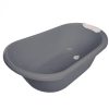 Set de bañera Dark grey con asiento y desagüe Sense LED Bebé-Jou