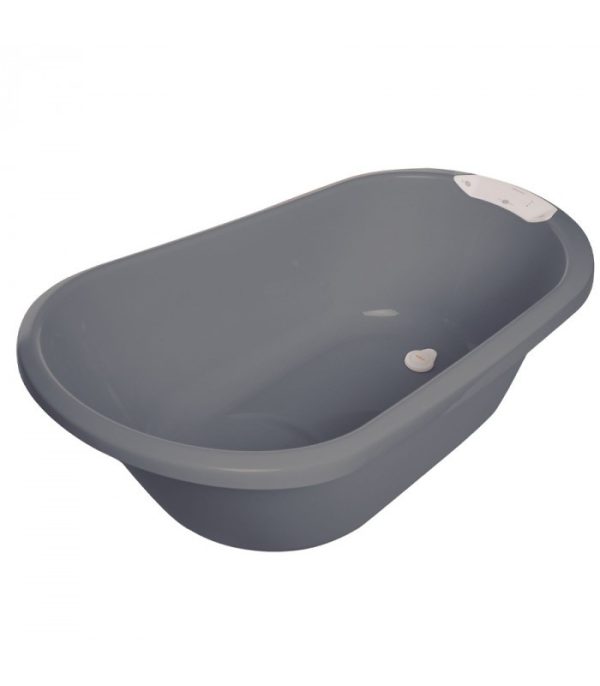 Set de bañera Dark grey con asiento y desagüe Sense LED Bebé-Jou