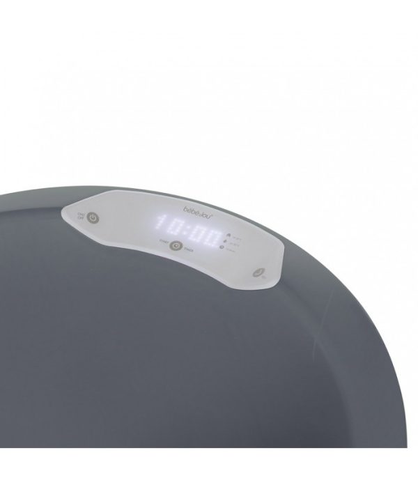 Set de bañera Dark grey con asiento y desagüe Sense LED Bebé-Jou