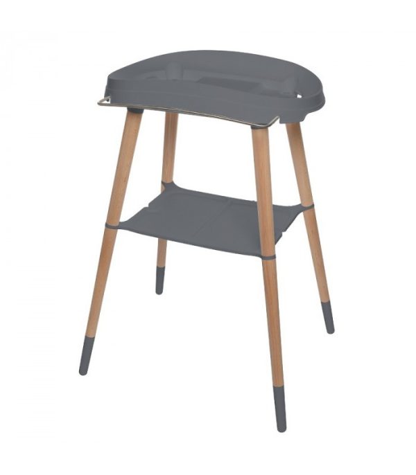 Set de bañera Dark grey con asiento y desagüe Sense LED Bebé-Jou