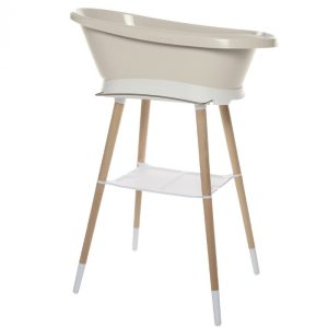 Set de bañera Beige con asiento y desagüe Sense LED Bebé-Jou