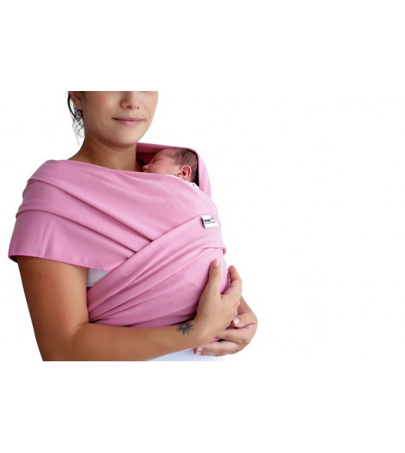 Fular portabebés semielástico rosa Mundo Petit