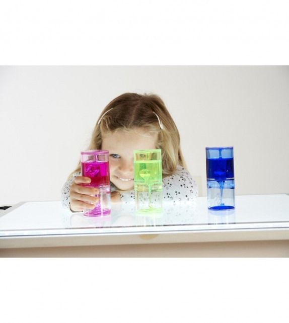 Set de 3 cilindros sensoriales con líquido espeso