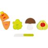 Set de verduras de madera para cortar
