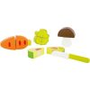 Set de verduras de madera para cortar
