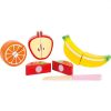 Set de frutas de madera para cortar