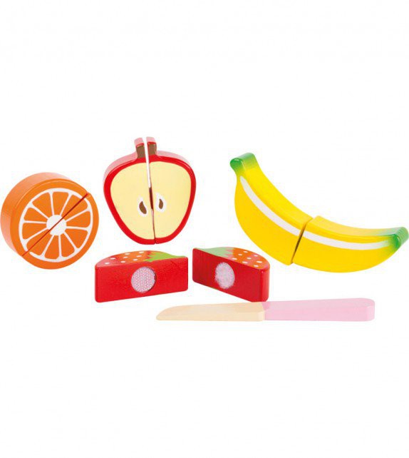 Set de frutas de madera para cortar