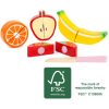 Set de frutas de madera para cortar
