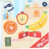 Set de frutas de madera para cortar