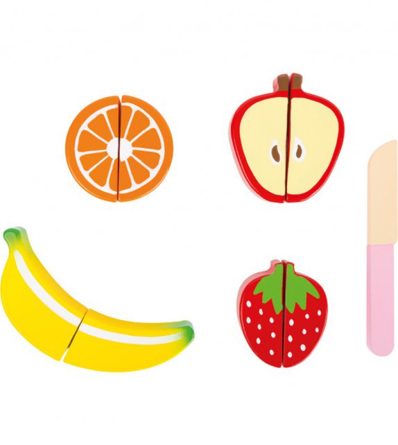 Set de frutas de madera para cortar