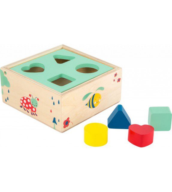 Cubo para encajar formas de madera