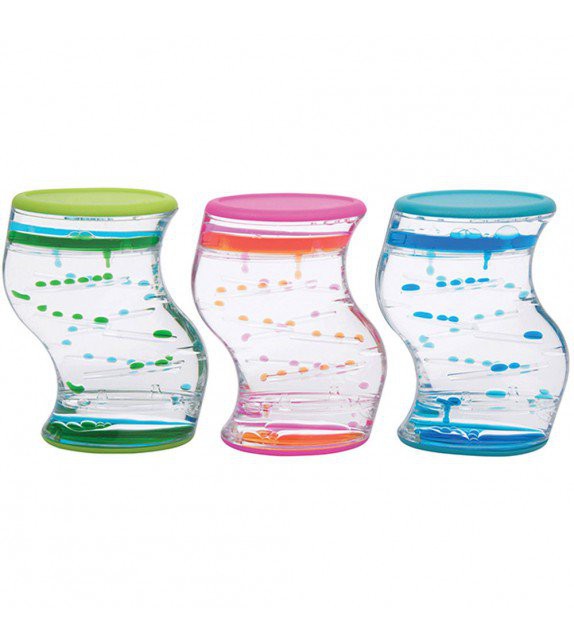 Set de 3 cilindros sensoriales con líquido espeso