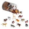 Bote con 60 piezas animales salvajes