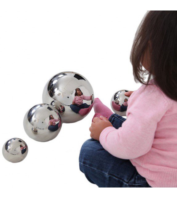 Set de 4 bolas sensoriales con espejo