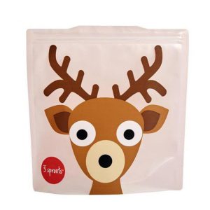 Pack de 2 bolsas reutilizables para bocadillos búho 3Sprouts