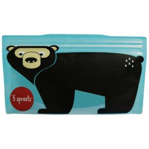 Pack de 2 bolsas reutilizables para snacks oso 3Sprouts