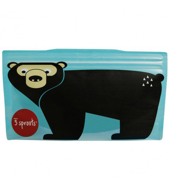 Pack de 2 bolsas reutilizables para snacks oso 3Sprouts