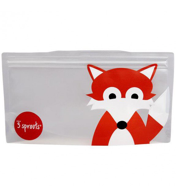 Pack de 2 bolsas reutilizables para snacks oso 3Sprouts