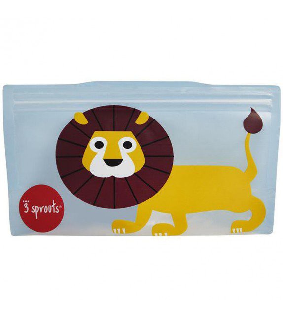 Pack de 2 bolsas reutilizables para snacks león 3Sprouts