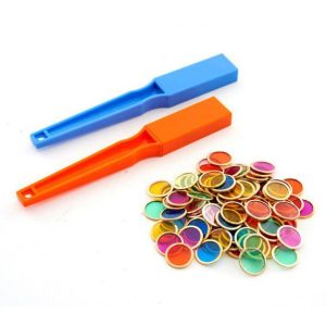 Set de 2 varitas magnéticas con 100 chips imantados