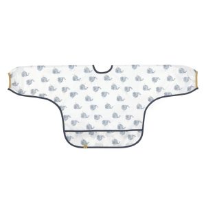 Babero impermeable con mangas ballenas Lassig